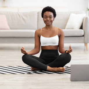 Tapis De Yoga Bandes de croisement noires
