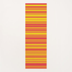 Tapis De Yoga Bandes orange rouge jaune