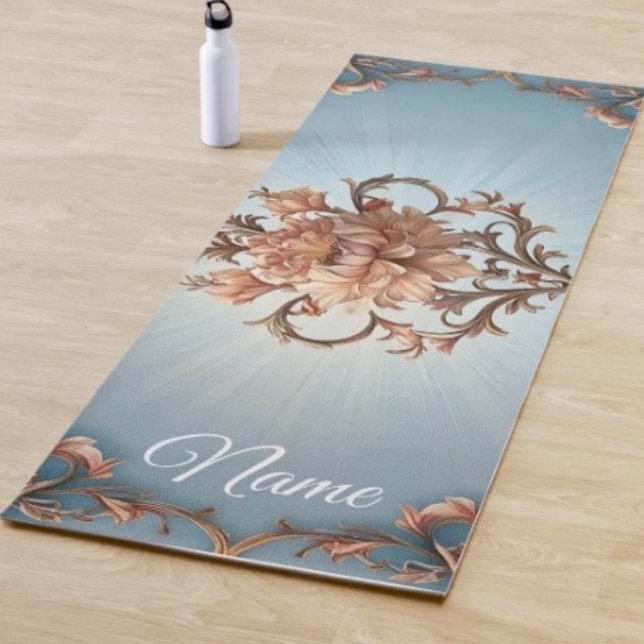 Tapis De Yoga Baroque Rose (Enjoy the beauty and elegance of this floral yoga mat. )