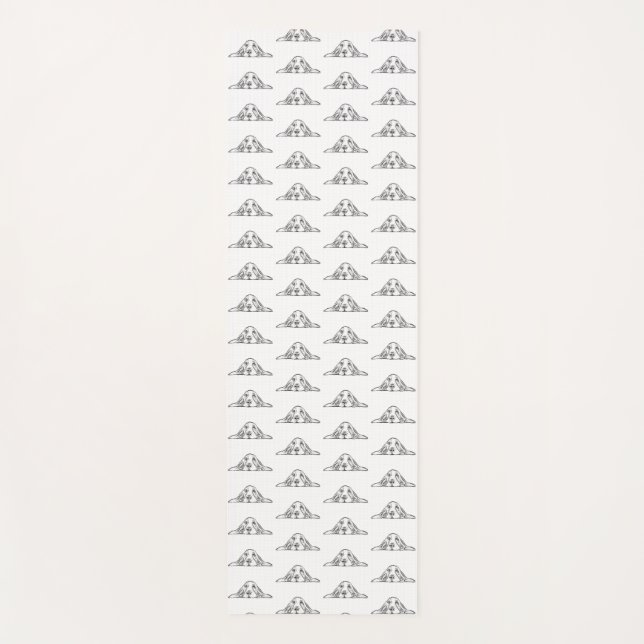 Tapis De Yoga basset blanc (Devant)