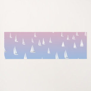 Tapis De Yoga Bateaux à voile sur l'océan