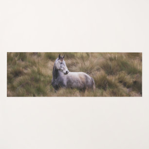 Tapis De Yoga Beau Cheval gris coloré