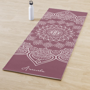 Tapis De Yoga Beau Rose Lumière Mandala Custom Yoga Mat