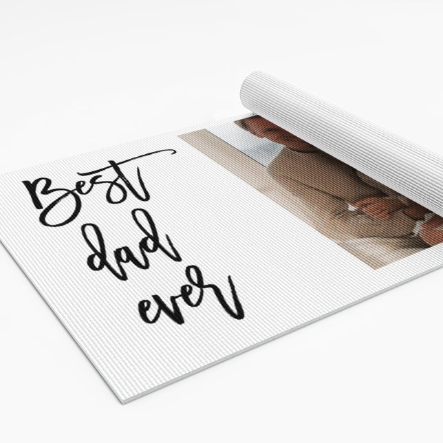 Tapis De Yoga Beauté Collage photo Meilleur papa Jamais Cadeau (Créateur téléchargé)