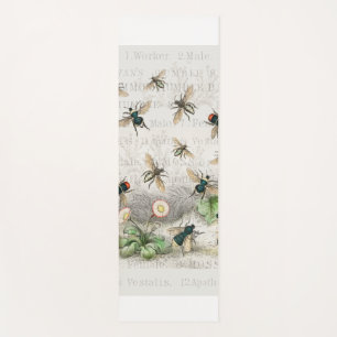Tapis De Yoga Bee Honey Travailleur Queen Bees Antique