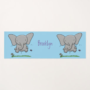 Tapis De Yoga Belle adorable dessin d'éléphant bébé