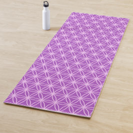Tapis De Yoga Belle Fleur de Vie aux Teintes Violettes