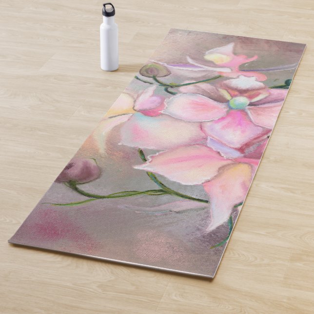 Tapis De Yoga Belle Orchidée rose Fleurs Yoga Mat (En situation)