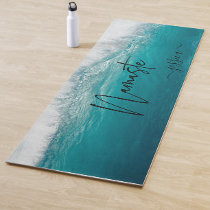 Tapis De Yoga Belle plage Turquoise Ocean Beach Tropical Custom