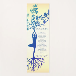 Tapis De Yoga Belle racine de silhouette de Vrksasana de pose