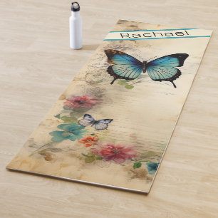 Tapis De Yoga Belles papillons Vintages