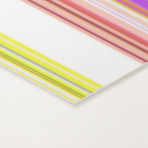Tapis De Yoga Belles rayures jaunes blanches