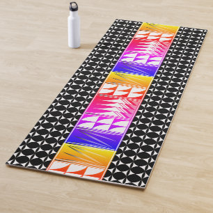 Tapis De Yoga Bénédiction de plumes du sud-ouest en arc-en-ciel