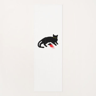 Tapis De Yoga Black Cat Killer instincts Dead Mouse Punk Goth