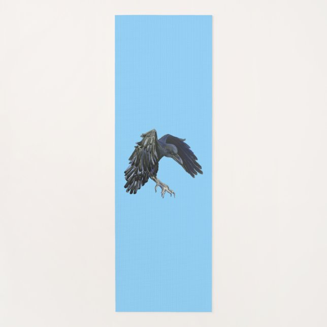 Tapis De Yoga Black Crow Master of Time Illustration Sky Blue (Devant)