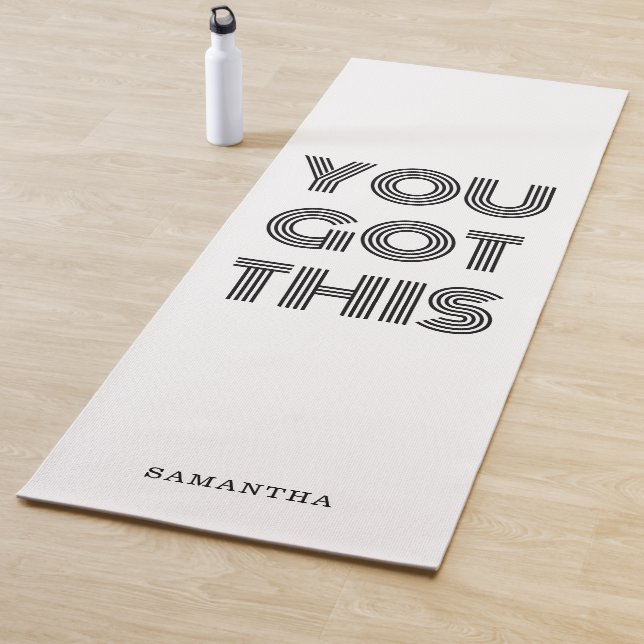 Tapis De Yoga Blanc Personnalisé VOUS AVEZ EU CETTE MOtivation (En situation)