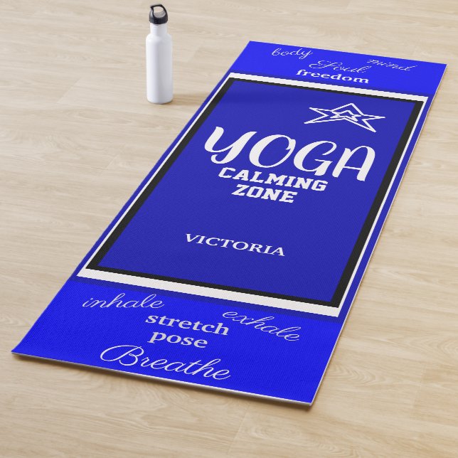 Tapis De Yoga Bleu (En situation)