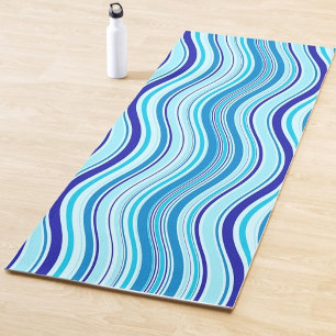 Tapis De Yoga Bleu Minimaliste Nettoyer Moderne Calme