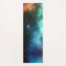 Bleu vert ciel paradisiaque nuit Yoga Mat