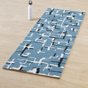 Tapis De Yoga Bleu vert noir blanc Motif unique