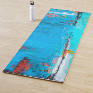 Tapis De Yoga Bleus de boîte d'allumettes