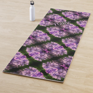 Tapis De Yoga Blue Hydrangea Petals Art Abstrait Personnalisé