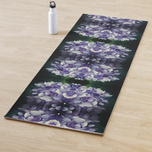 Tapis De Yoga Blue Hydrangea Petals Gros plan Abstrait