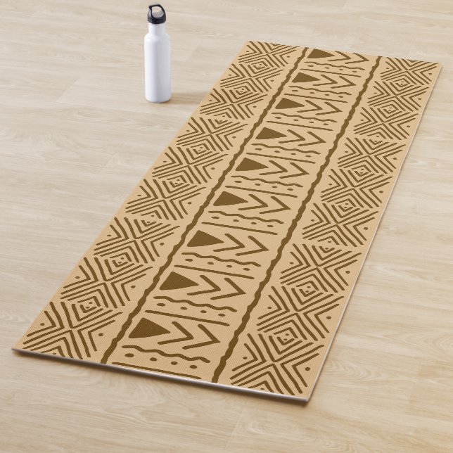 Tapis De Yoga Bogolan Concepteur africain imprimé Yoga Matt (En situation)