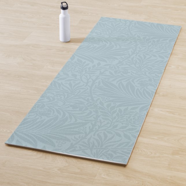 Tapis De Yoga Boho Blue Botanical Motif (En situation)