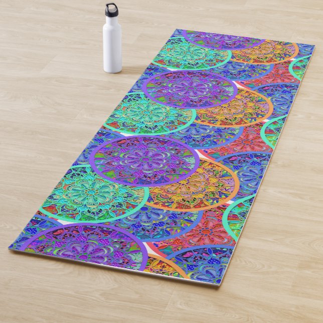Tapis De Yoga Boho Mandalas | Belle (En situation)