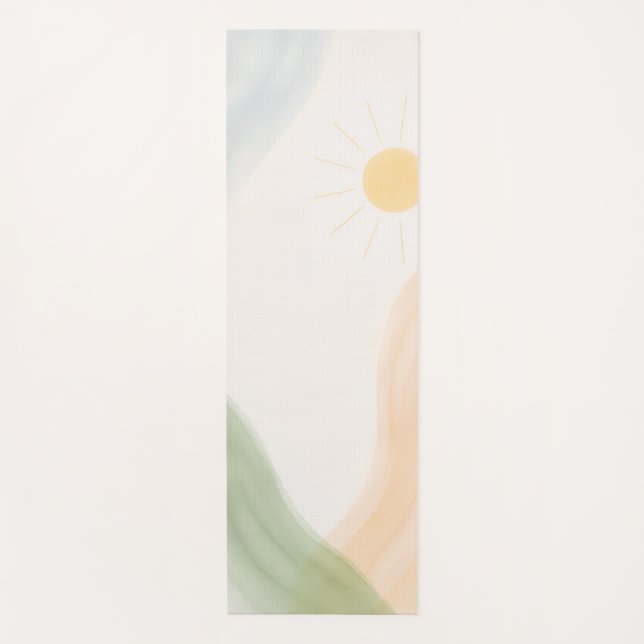 Tapis De Yoga Boho Mindful Calming Minimalist (Devant)