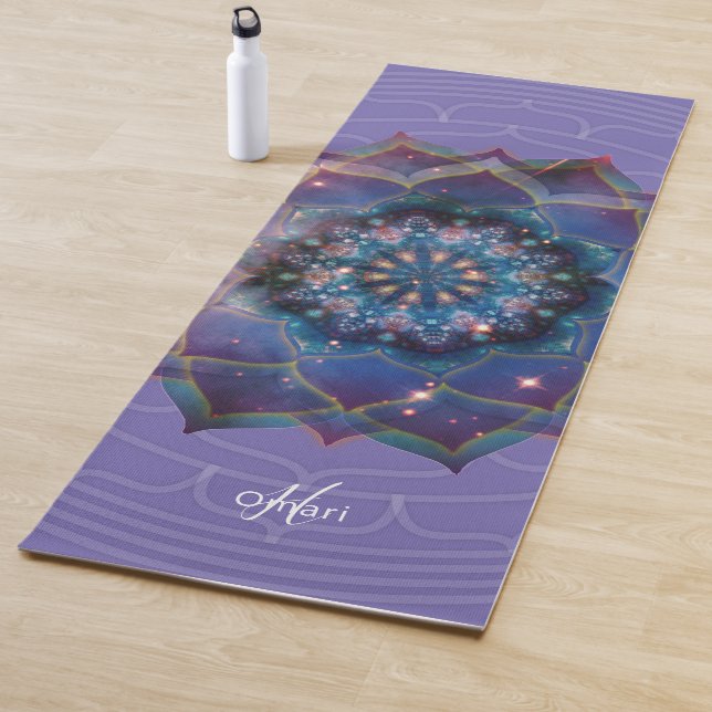 Tapis De Yoga Boho Nebula Mandala, Mystique (En situation)