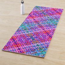 Boho Plaid Bokeh Motif réversible Yoga Mat