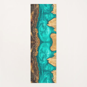 Tapis De Yoga Bois Simulé Inhabituel, Résine, Epoxy