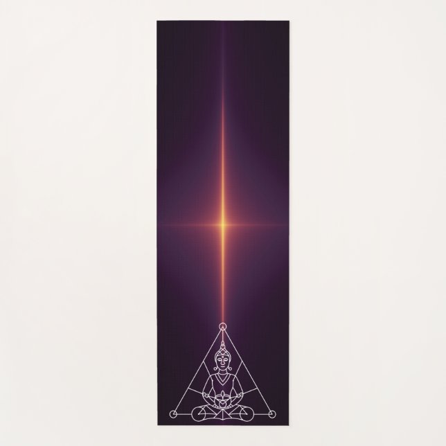 Tapis De Yoga Bouddha de géométrie sacrée (Devant)
