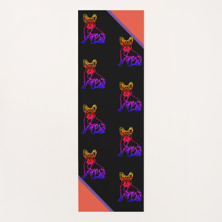 Tapis De Yoga Bouledogue français néon French Bulldog