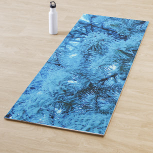 Tapis De Yoga Branches d'épinette recouvertes de cristaux de nei