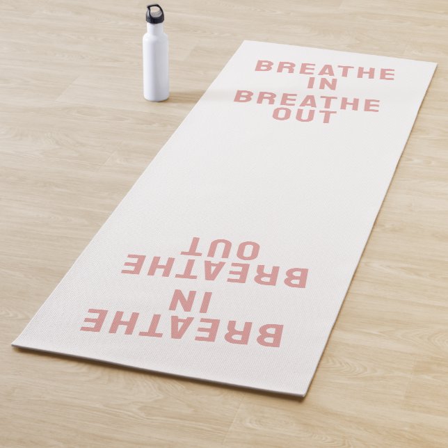 Tapis De Yoga Breathe In Breathe Out Motivational Quote (En situation)