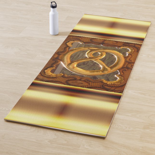 Tapis de yoga bretzel or (En situation)