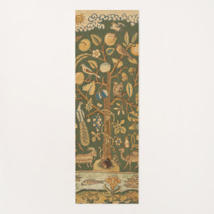 Tapis De Yoga Broderie Anglaise Ancienne Arbre de Vie & Licorne