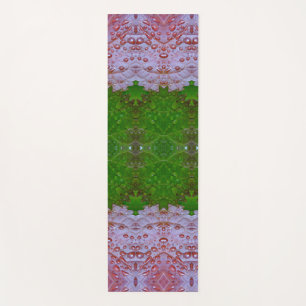 Tapis De Yoga Bronze et Feuilles verts Ikat
