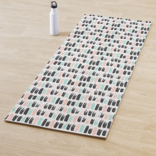 Tapis De Yoga Brosses et motif de courses d'encre