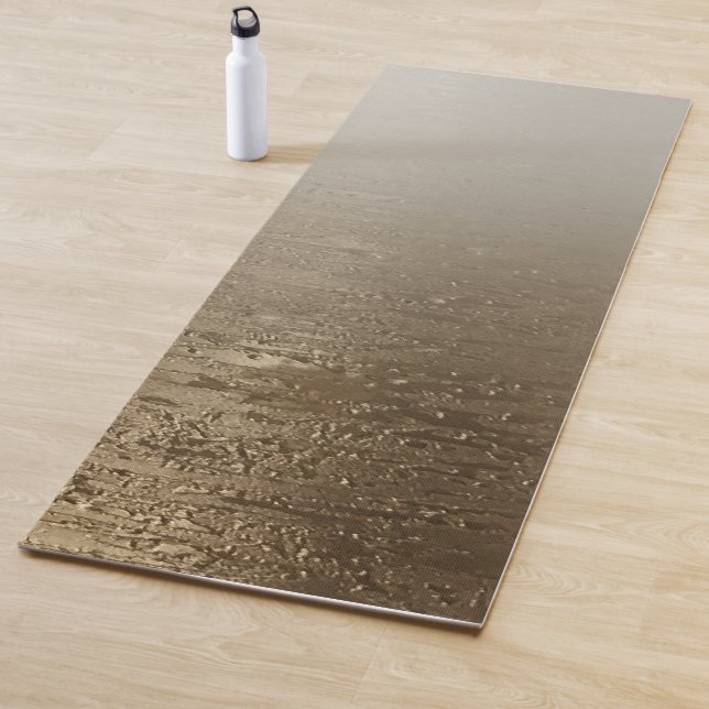 Tapis De Yoga Brush doré Or Élégance moderne (En situation)