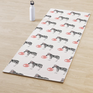 Tapis De Yoga Buble Gum Zebra Blowbble Motif