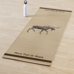 Tapis De Yoga Bull Moose Sur Ancien Papier