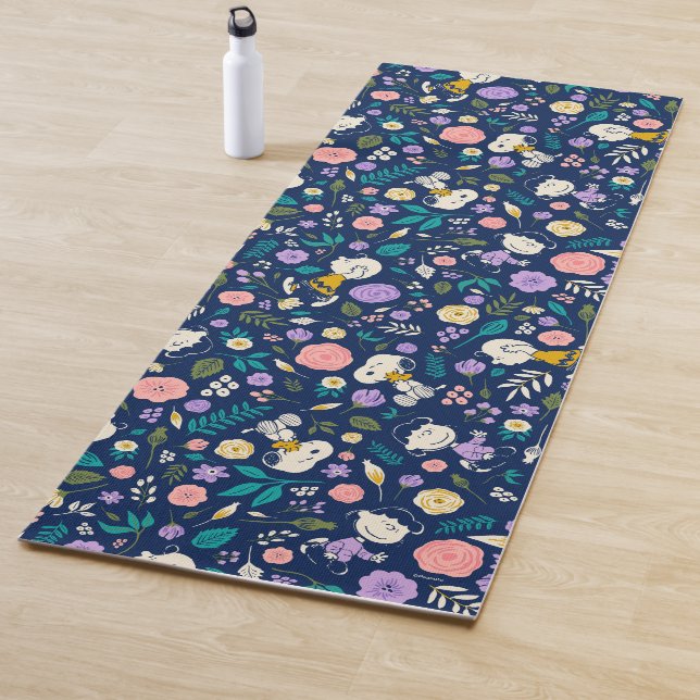 Tapis De Yoga cacahuètes en Motif de fleurs (En situation)