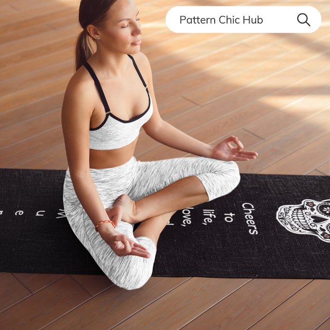Tapis De Yoga Cadeau moderne tendance Crâne de sucre de vacances (Créateur téléchargé)