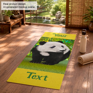 Tapis De Yoga Cadeau personnalisé de mignon ours panda kawaii po