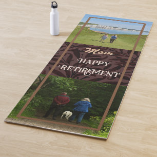 Tapis De Yoga Cadeaux de retraite heureux personnalisés pour mam