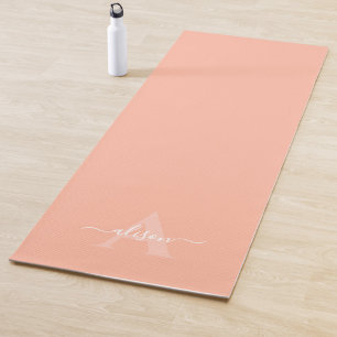 Tapis De Yoga Calligraphie de monogramme féminin script